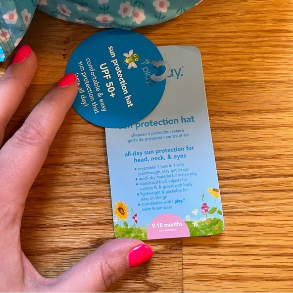 i Play floral print sun hat size 9-18 months - Picture 4 of 5